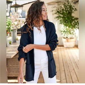 Frank & Eileen Barbara Beach Cardigan British Royal Navy Size M b3